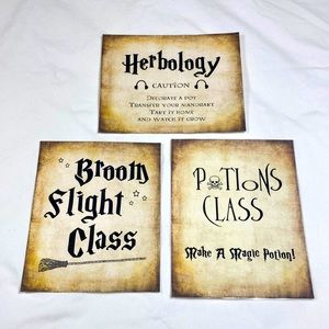 COPY - *Ultimate Harry Potter party three Hogwarts classes laminated signs
